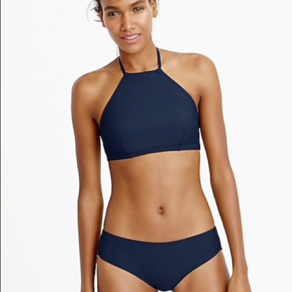 NWT J Crew halter bikini top
